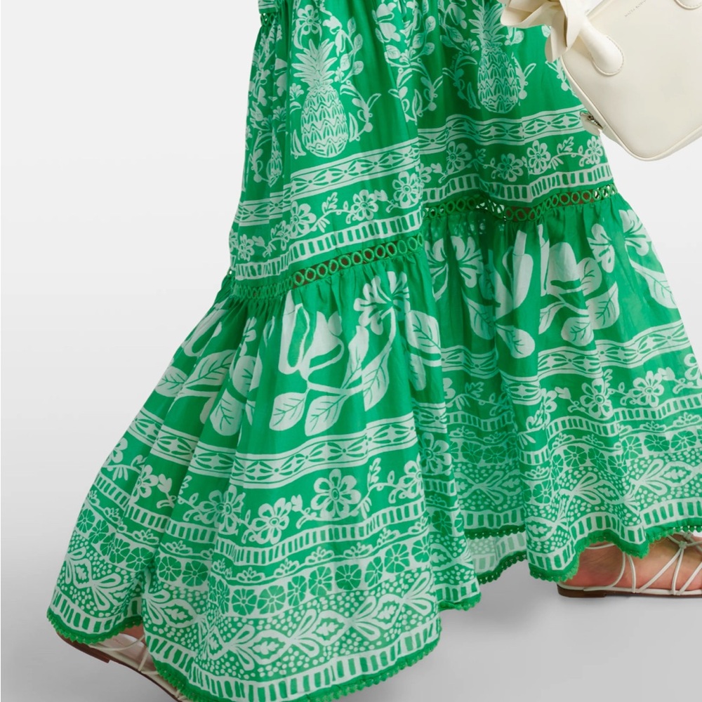 FARM Rio Green and White One-Shoulder Maxi Dress - Picture 3 of 4